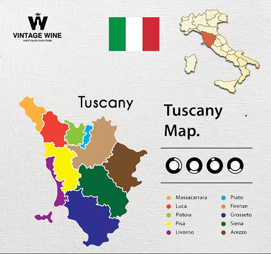 tuscany map