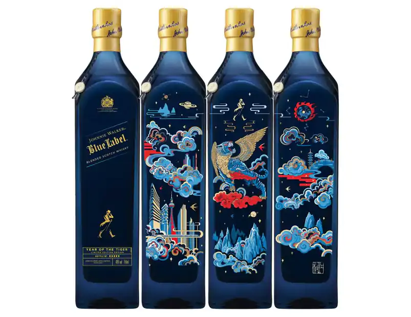 Vỏ chai rượu Johnnie Walker Blue Label "Year of the Rooster"