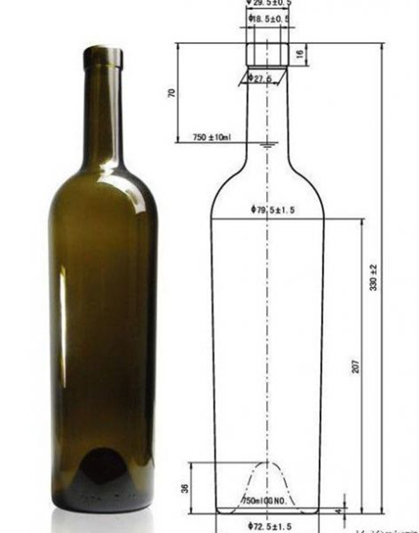 Kích thước chai rượu vang tiêu chuẩn theo quy ước quốc tế