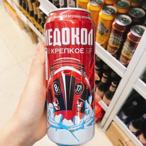 Bia Tàu Phá Băng Ledokol 8% Nga – 24 lon 500 ml