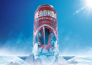 Bia Tàu Phá Băng Ledokol 8% Nga – 24 lon 500 ml