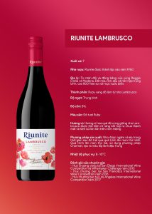 Rượu vang Riunite Lambrusco