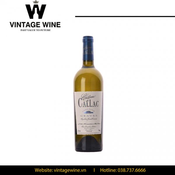 Rượu vang trắng Chateau De Callac Graves