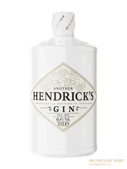 Chai Another Hendrick's thuỷ tinh trắng đục, nhãn hình thoi màu kem