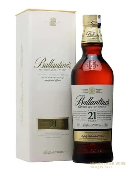 Chai Ballantine's 21 năm, hộp quà Tết cho người sành whisky