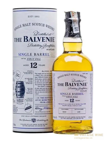 Chai Balvenie Single Barrel 12 năm Cask No.15121