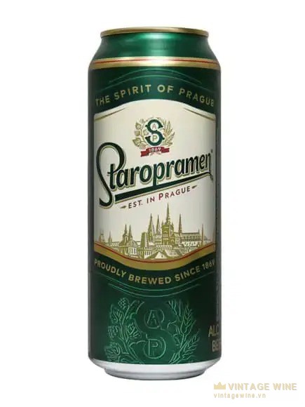Bia Staropramen lon 500ml, lager Séc cho người thích bia Tsingtao