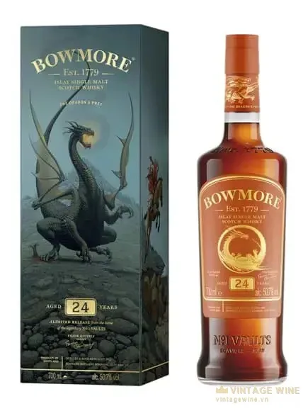 Bowmore 24 năm - Dragons Prey Islay Single Malt Scotch Whisky