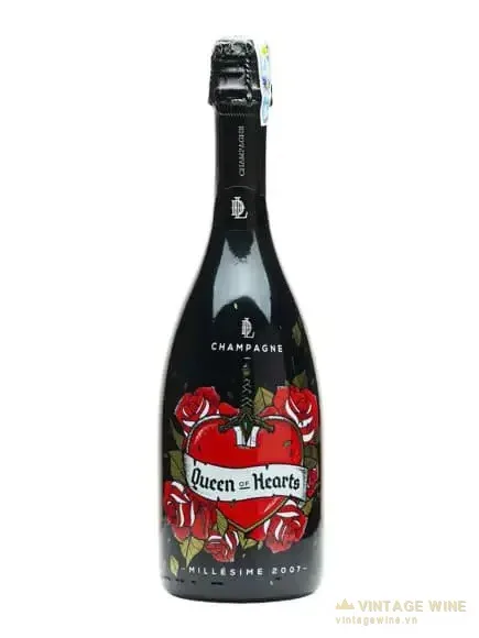 Champagne Queen of Hearts Black