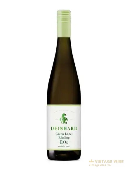 Chai Deinhard Green Label Riesling 0.0% nhãn trắng chữ xanh lá