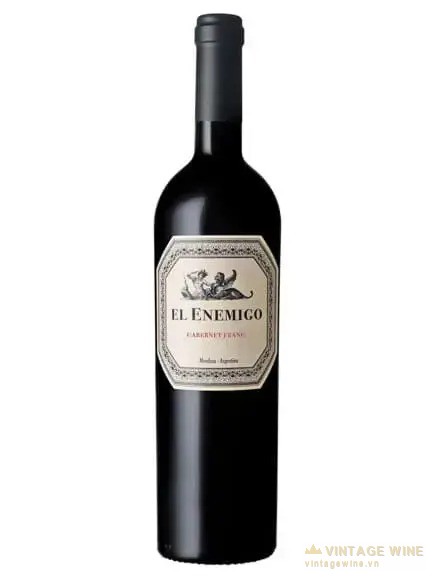 Chai El Enemigo Cabernet Franc nhãn kem in chữ đen