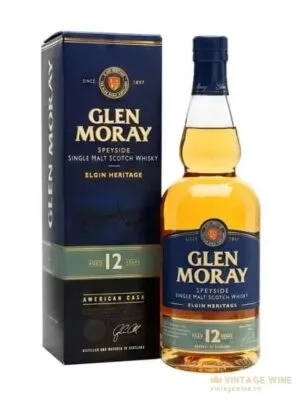 Glen Moray 12 năm – single Malt Scotch, Speyside, Scotland, 700ml