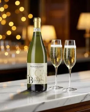 Luca Bosio Moscato – sparkling Sweet, Piedmont, Ý, 750ml (ảnh bối cảnh)