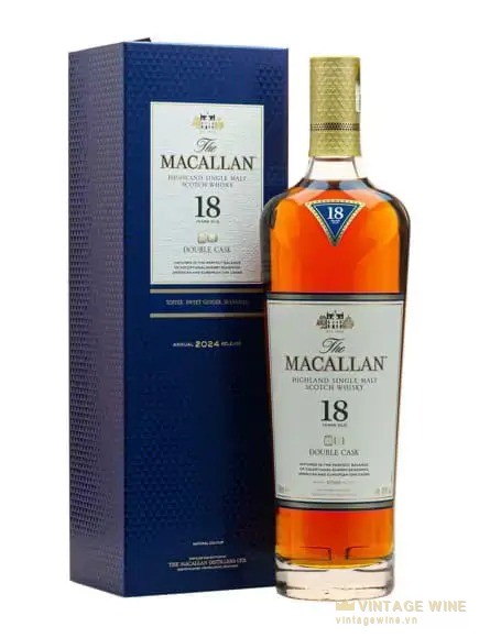 Chai Macallan 18 năm Double Cask 2024 để so với bản 15 năm