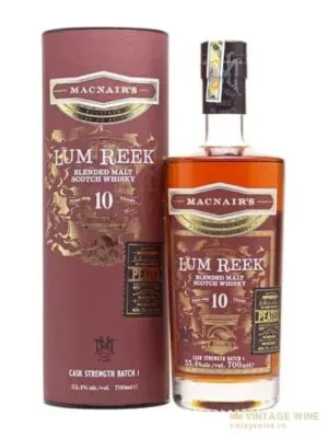 Macnair’s Lum Reek 10 năm – Cask Strength Batch 1 – blended Malt Scotch, Scotland, 700ml