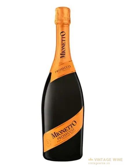 Chai vang nổ đám cưới Mionetto Prosecco nhãn cam