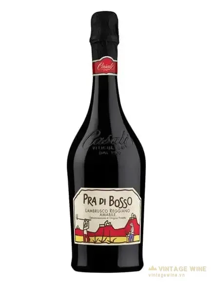 Pra Di Bosso Lambrusco Reggiano Amabile Vino Frizzante