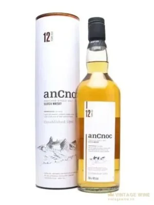 Rượu AnCnoc 12 năm – single Malt Scotch, Highland, Scotland, 700ml