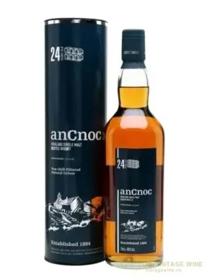 Rượu AnCnoc 24 năm – single Malt Scotch, Highland, Scotland, 750ml