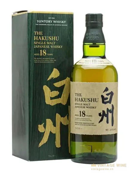 Rượu Hakushu 18 năm Japanese Single Malt Whisky