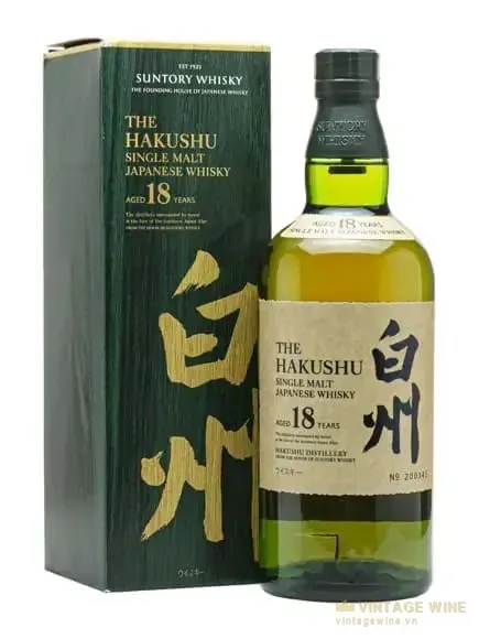 Rượu Hakushu 18 năm Japanese Single Malt Whisky