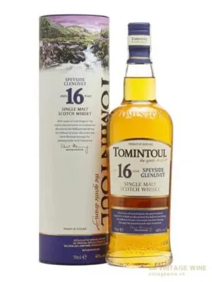 Rượu Tomintoul 16 năm – single Malt Scotch, Speyside, Scotland, 700ml