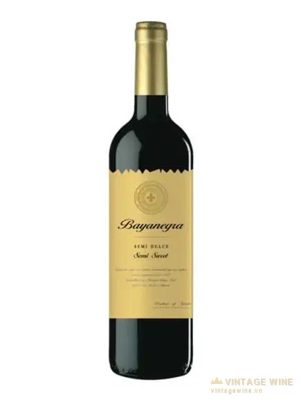 Chai Bayanegra Semi Sweet Red, vang đỏ bán ngọt không sủi