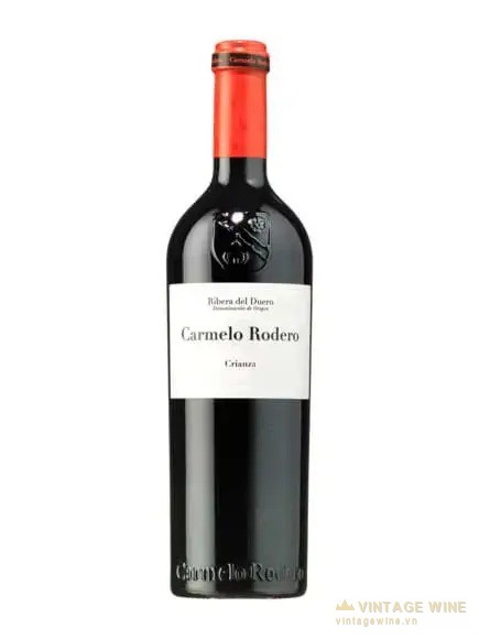 Chai Carmelo Rodero Crianza, vang Ribera del Duero chủ yếu từ Tempranillo