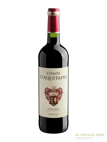 Rượu vang Comte D'Aquitaine Bergerac Merlot