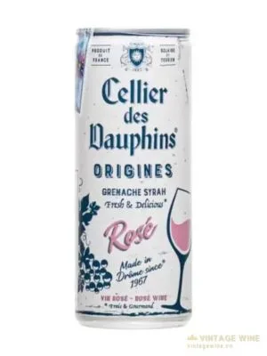Rượu vang lon Cellier des Dauphins Rose 250ml