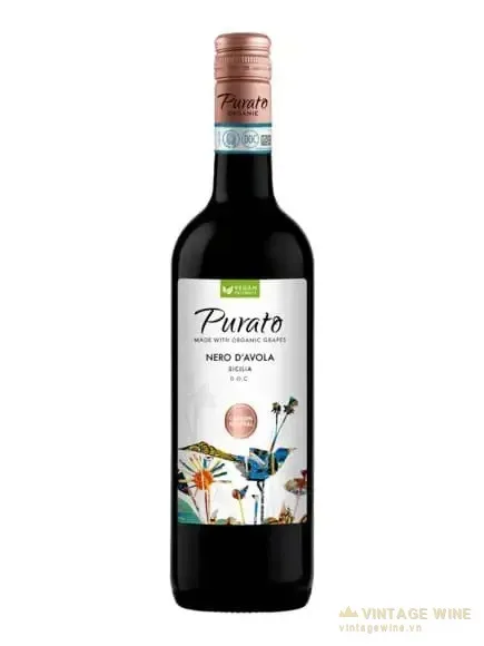Rượu vang Purato Nero d'Avola Organic DOC