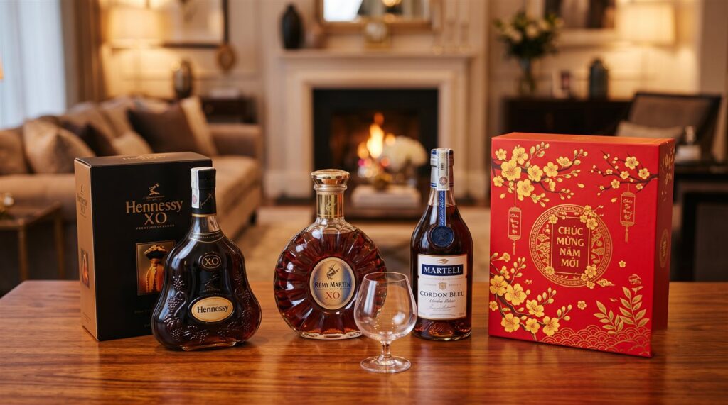 Thu mua cognac và rượu biếu Tết: Hennessy XO, Rémy Martin XO, Martell Cordon Bleu