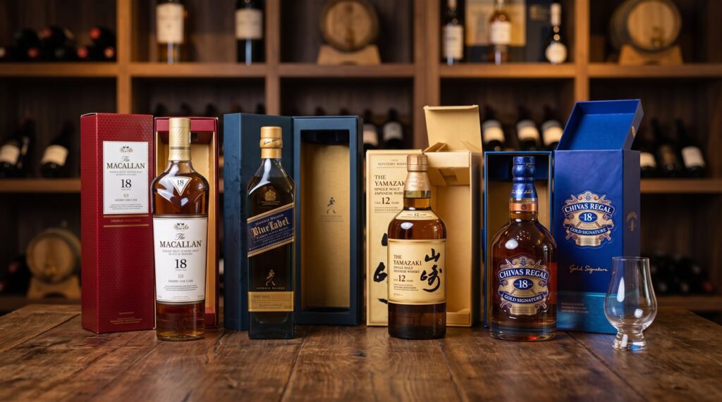 Thu mua whisky: Macallan 18, Johnnie Walker Blue Label, Yamazaki 12, Chivas Regal 18 nguyên hộp