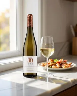 Vang 30 Mile Riesling – Úc, 750ml (ảnh bối cảnh)