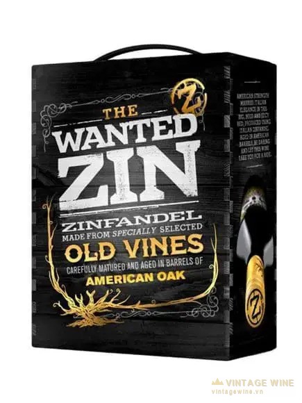 Vang bịch The Wanted Zin Zinfandel 3 lít