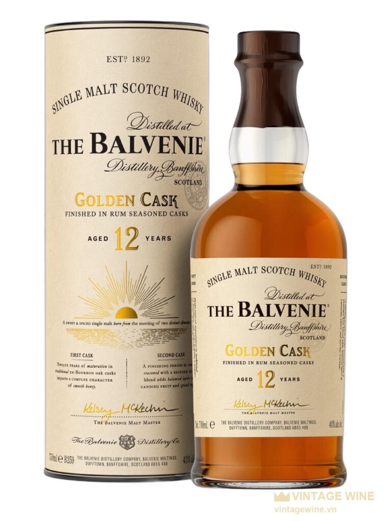 Chai Balvenie 12 năm Golden Cask 700ml hoàn thiện thùng rum