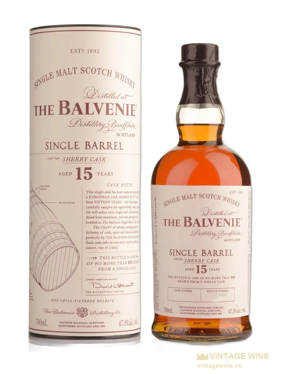Balvenie 15 năm - Single Barrel Sherry Cask