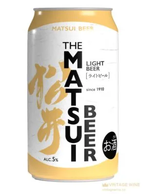 Bia Matsui Light Beer lon 350ml