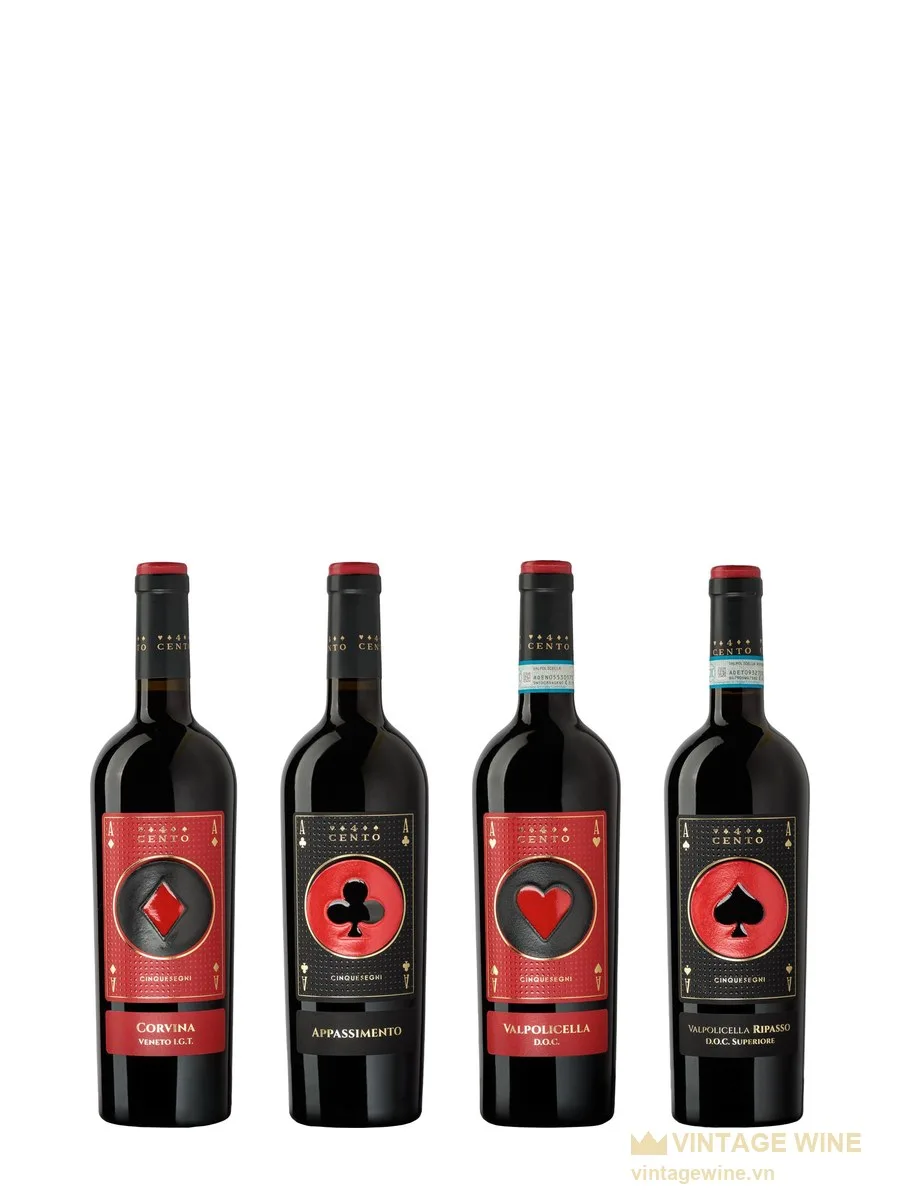 Cinquesegni 4Cento - Hộp 4 chai vang Valpolicella