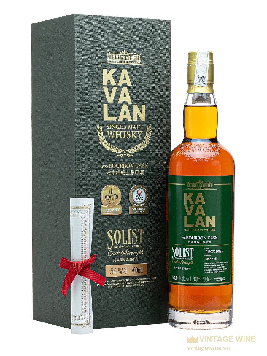 Kavalan Solist ex-Bourbon Cask Single Malt Whisky Đài Loan