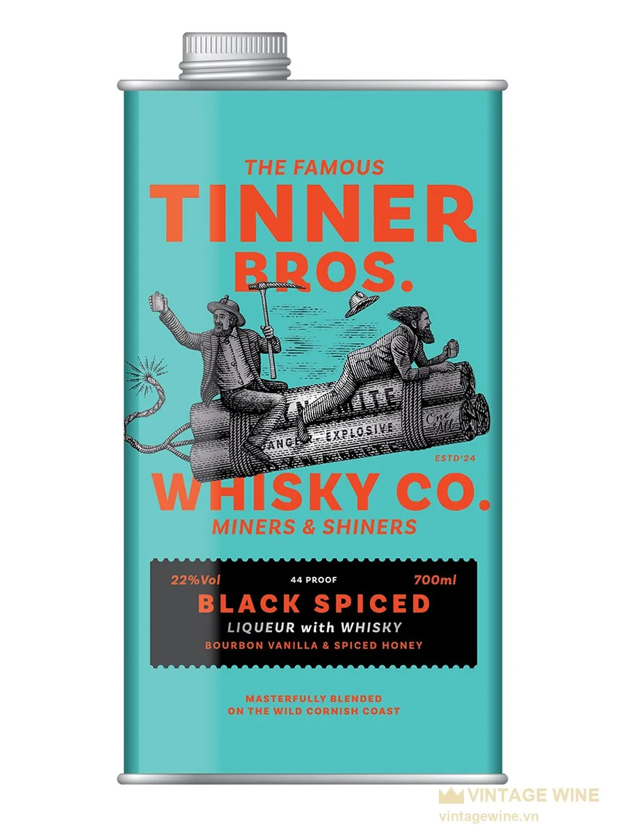 Rượu Tinner Bros Black Spiced Whisky Liqueur
