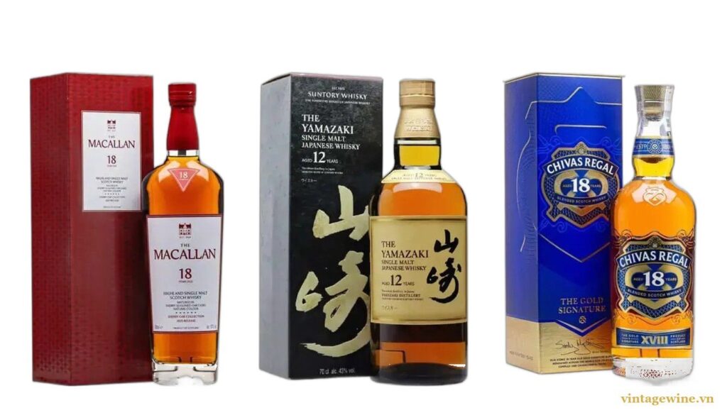 Thu mua whisky nguyên hộp: Macallan 18 Sherry Oak, Yamazaki 12, Chivas Regal 18