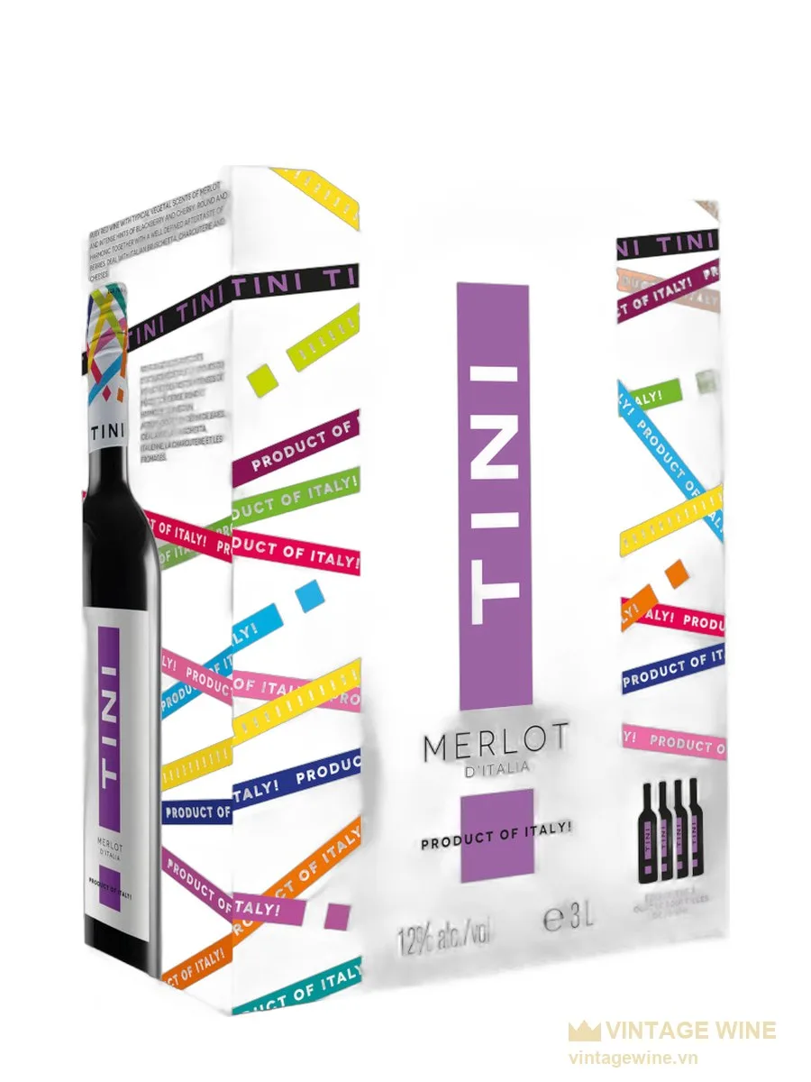 Vang bịch Tini Merlot d'Italia 3L