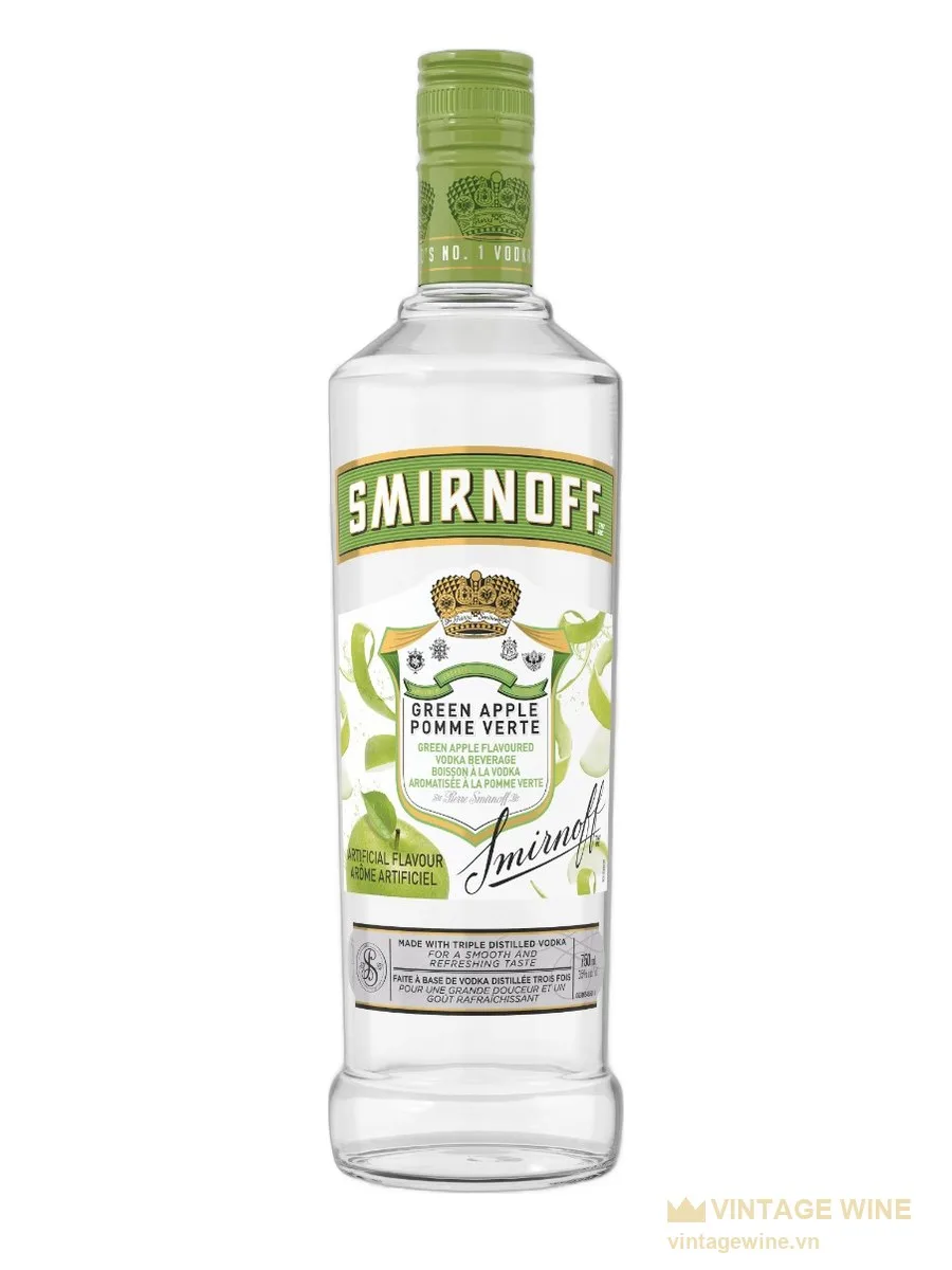Vodka Smirnoff Green Apple (Táo xanh) 750ml